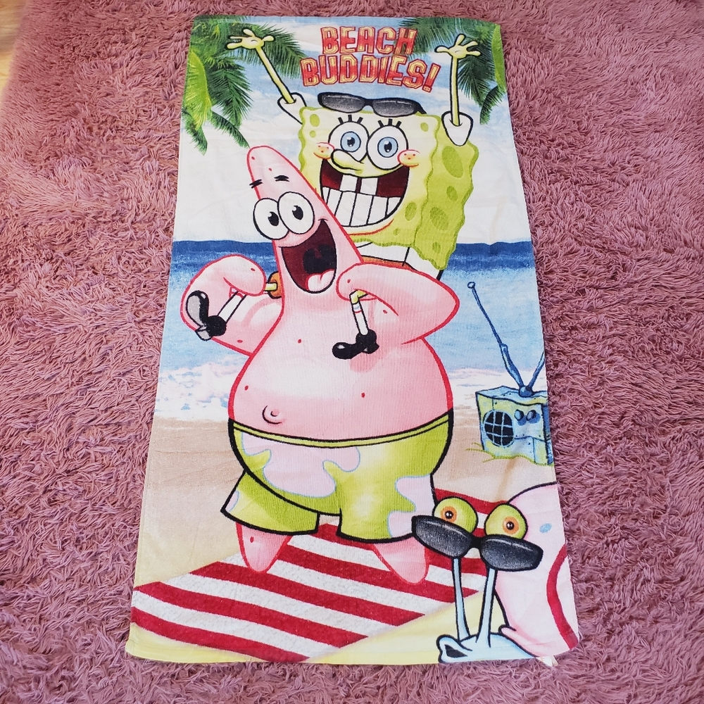 SpongeBob SquarePants Beach Pool Bath Towel Patrick Gary Beach Buddies 2012